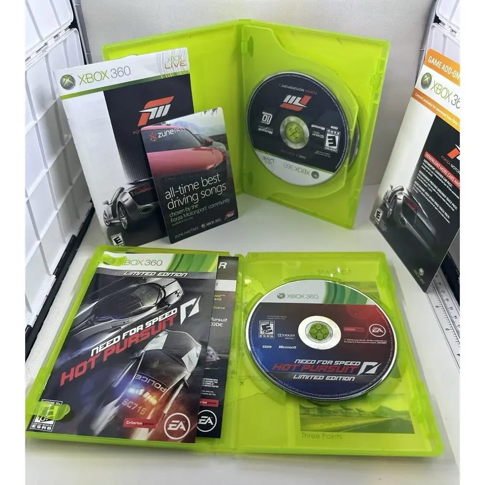 Xbox 360 2 Game Bundle Need For Speed Hot Pursuit Forza Motorsports 4 Tested